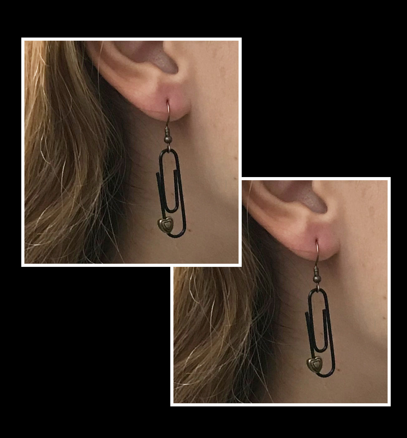 Green Personalised Paperclip Earrings | by lovedbynlanla-4