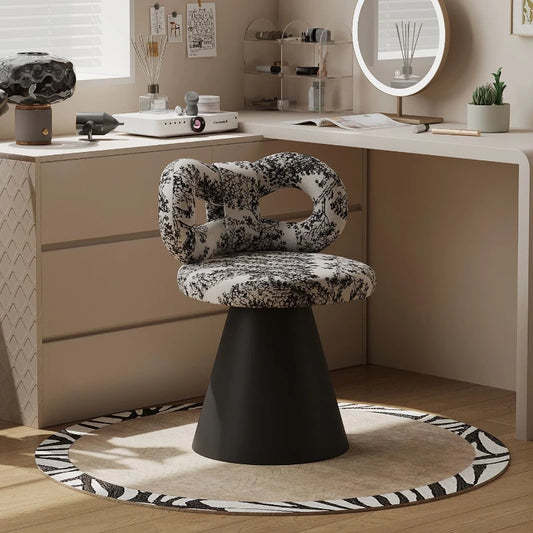 Middle Ancient Style Rotatable Bedroom Dressing Stool, Internet Famous Dressing Chair,Dressing Table, Bow Shaped Vanity Stools