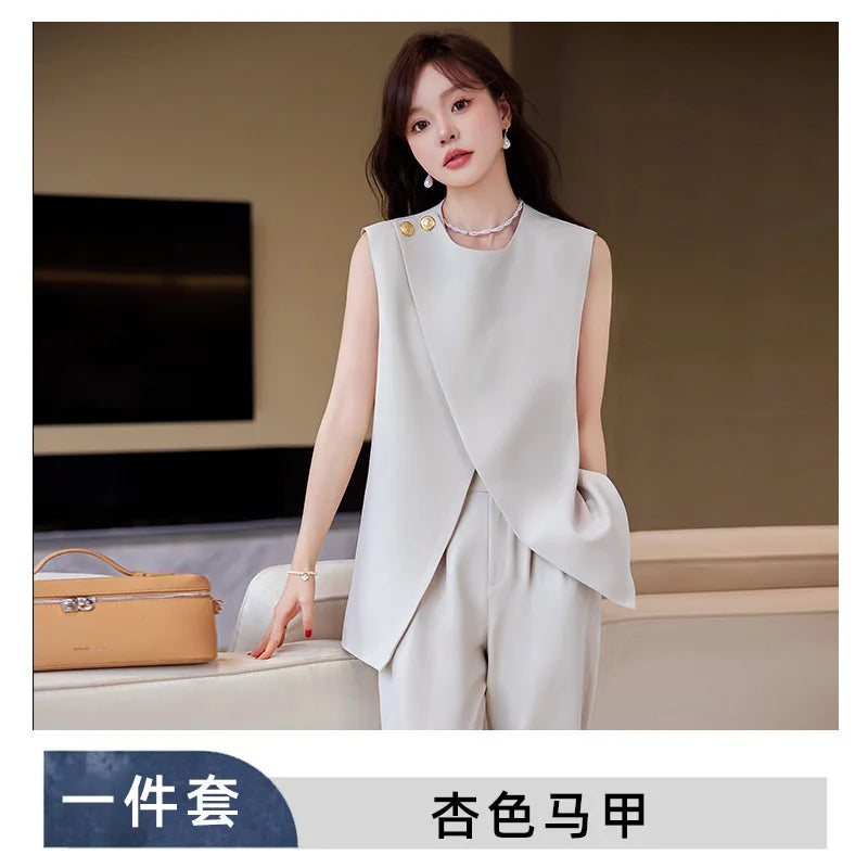 Elegant and Chic Two-Piece Summer Outfit for Women2024Spring Summer New High-End Internet Celebrity Street Style Autumn Fashiona