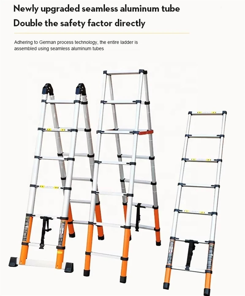 FactoryHeavy Duty Ladder Aluminium Extendable Portable Folding SDiscount
