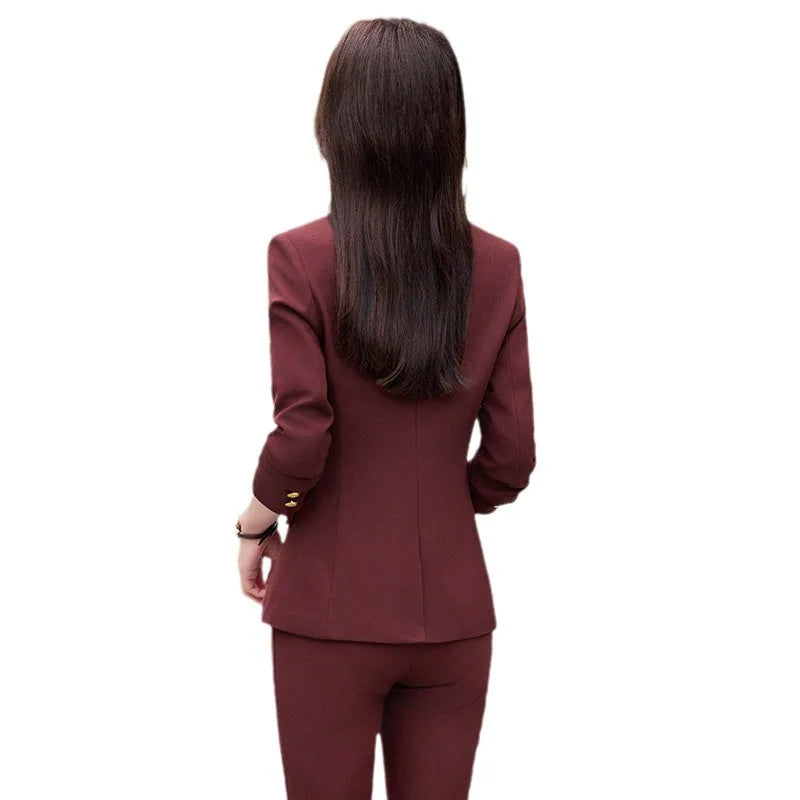 Khaki Suit for Women2024New Style Elegant Goddess Commuting Workwear Business Manager Professional Formal Wear