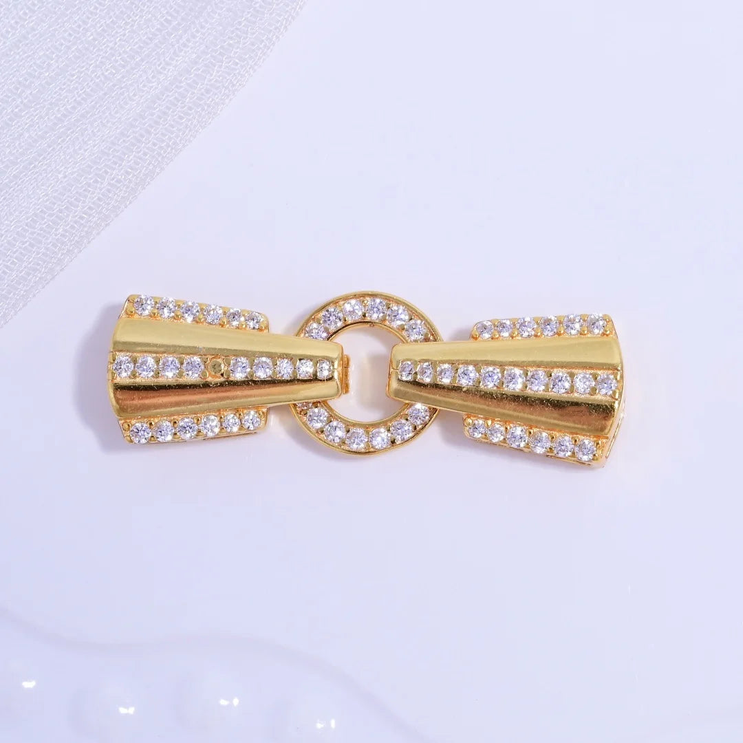 S925 Sterling Silver Multi - row Pearl Necklace and Bracelet Clasp, DIY Handmade Pearl Beading Link Clasp Accessories SK118