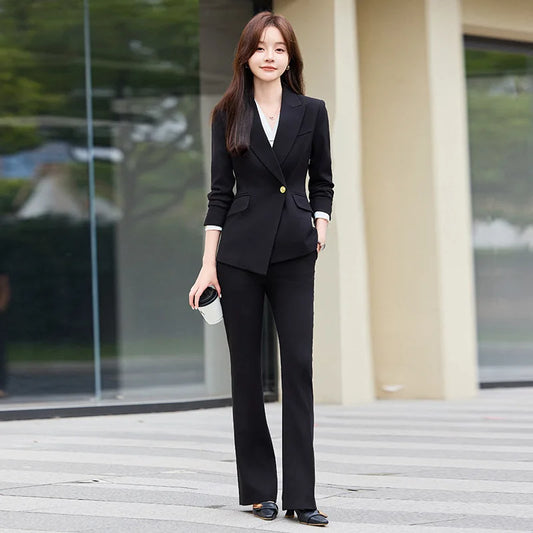 Khaki Suit for Women2024New Style Elegant Goddess Commuting Workwear Business Manager Professional Formal Wear