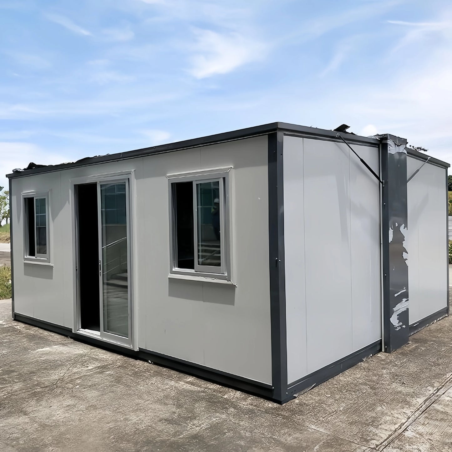 30FT Movable Modular Cabin Portable Movable Expandable Home Folding Prefab Container House Made of Sandwich Panel
