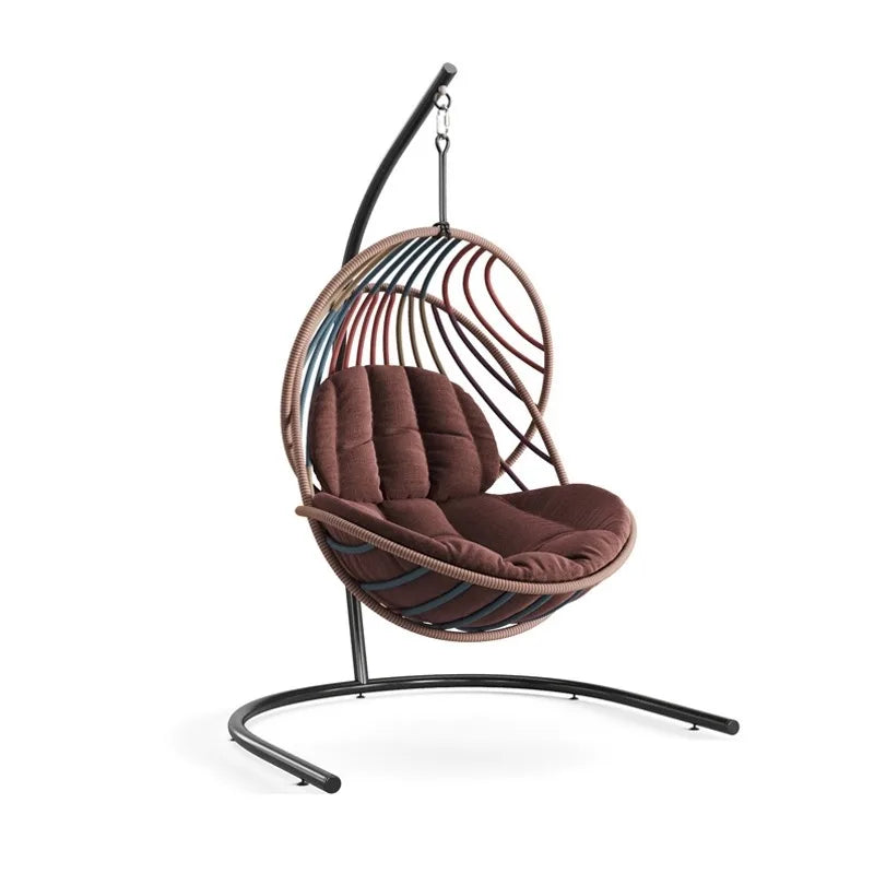 Rattan Wicker Egg Shaped Hanging Cane Swing Chair Fashion Hanging Swing Chair