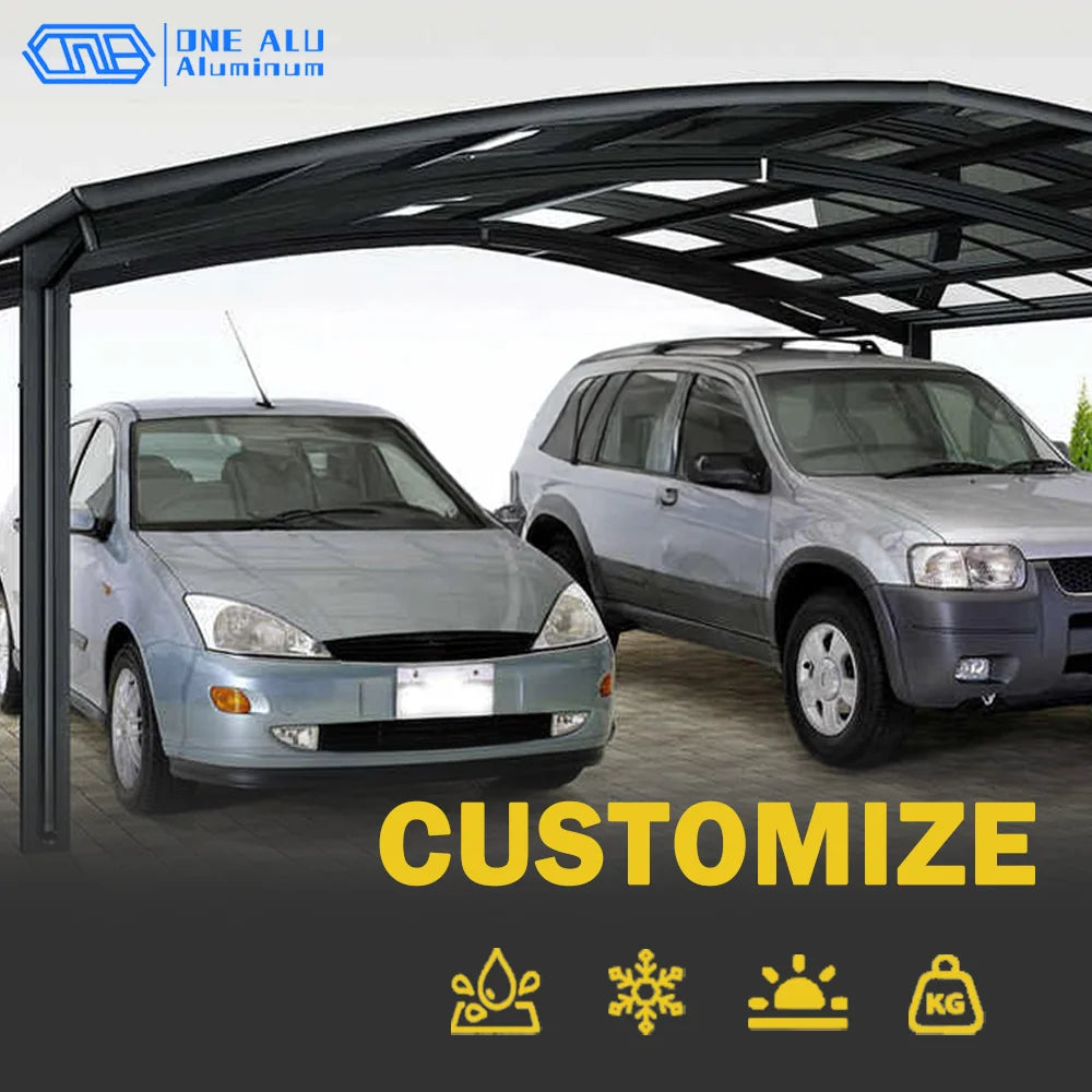 Stylish Outdoor Aluminum Carport with Adjustable Canopy - Ideal for Protecting Your Vehicle, In - Stock Now