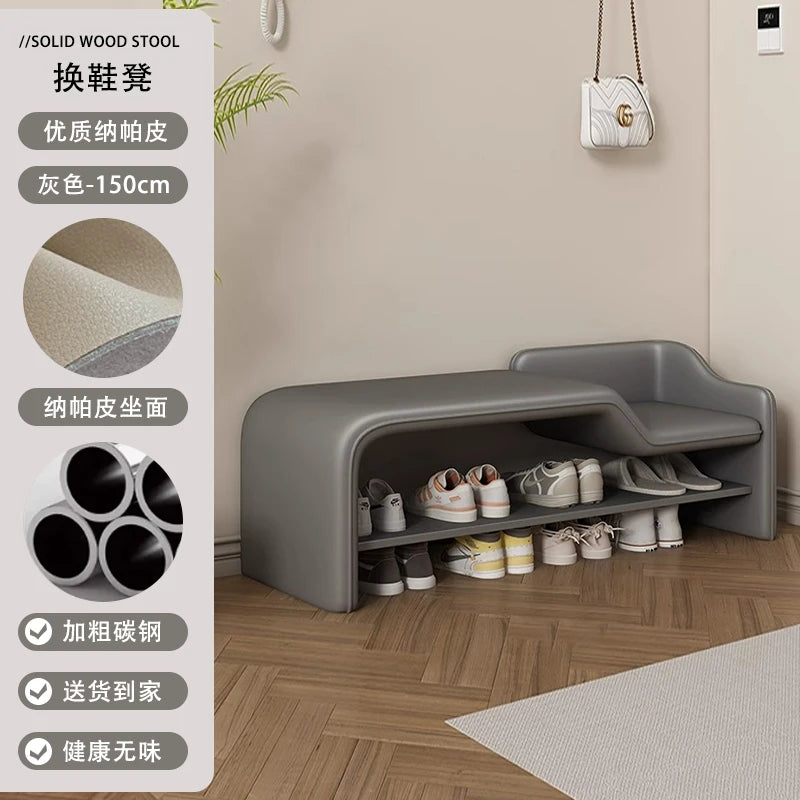 Italian light luxury shoe change stool household door shoe stool entrance entrance parent-child bench bedroom rest stool living