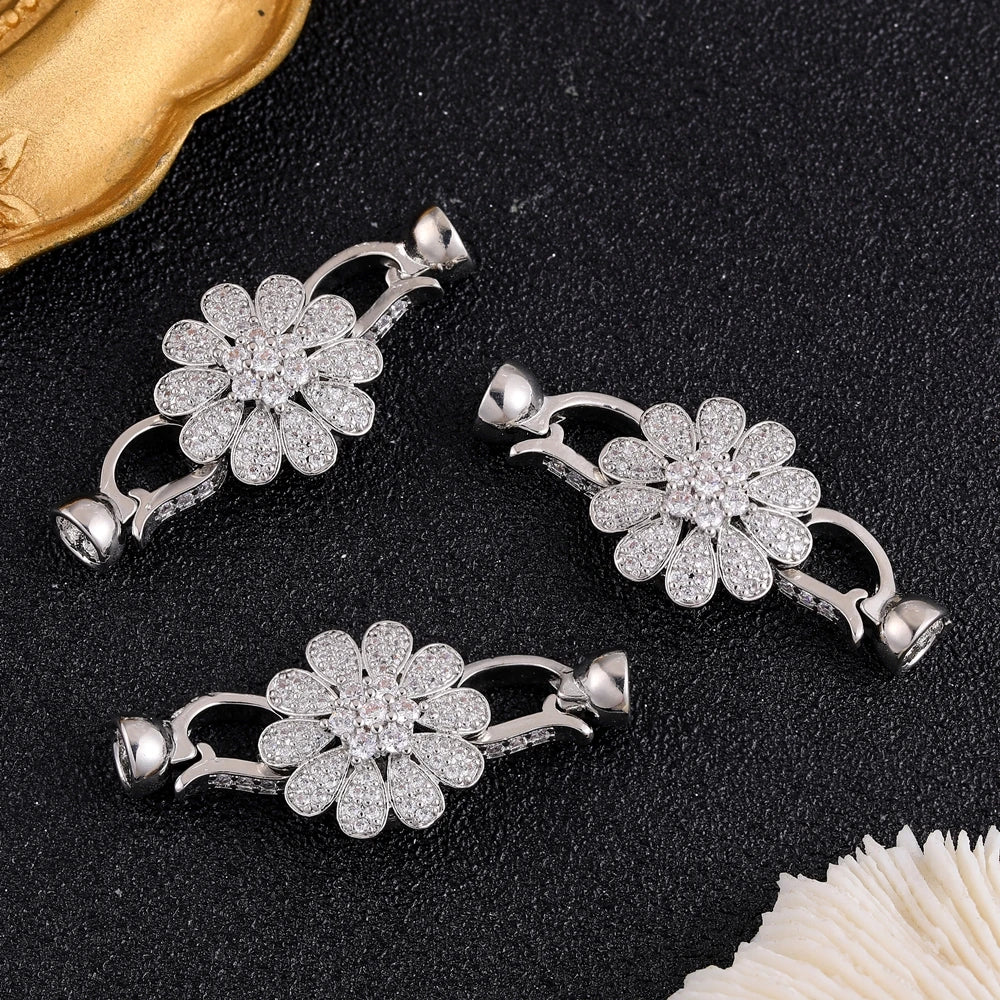 Juya Handmade Decorative Closure Fasteners Connector Clasp Hooks Accessories For DIY Beadwork Pearls Jewelry Making