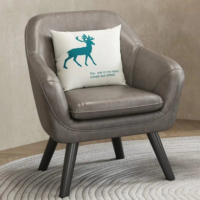Modern Single Sofa Chair with Armrests and Solid Wooden Legs, Ideal for Living Room, Bedroom, Relaxation and Home Decor