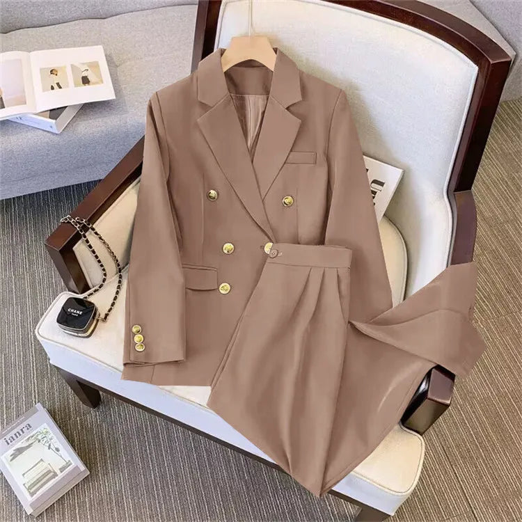 Spring Two Piece Set For Women 2025 Casual Chic And Elegant Tops Coats Outfit Blazers Pants Sets Women's Suit Clothing