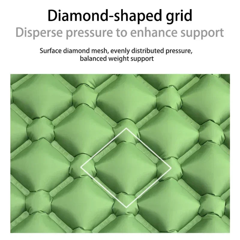 Outdoor Sleeping Pad camping tent Air Mat for Travel Backpacking Hiking Double Inflatable Mattress with Built-in Pillow Pump