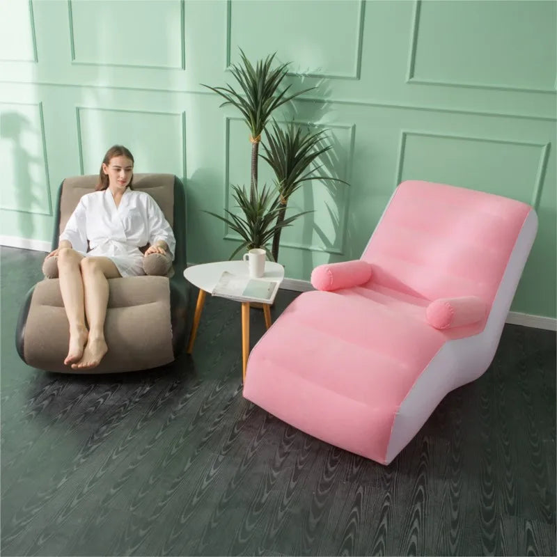 K-STAR New Inflatable Lazy Sofa Fashionable And Comfortable Lunch Rest Lazy Chair Indoor Foldable Bed Leisure Air Bench Hot 2023