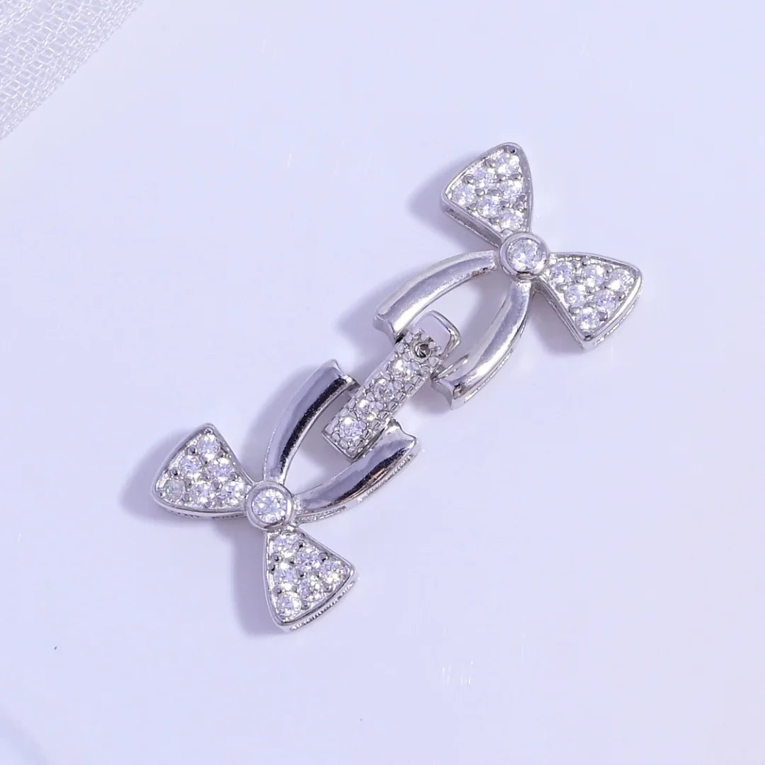 S925 Sterling Silver Multi - row Pearl Necklace and Bracelet Clasp, DIY Handmade Pearl Beading Link Clasp Accessories SK118