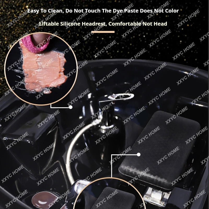 Hair Shampoo Massage Bed Beauty Salon Chair Comfortable Luxury Stretcher Headspa Table Water Chairs Customer Complete Washbasin