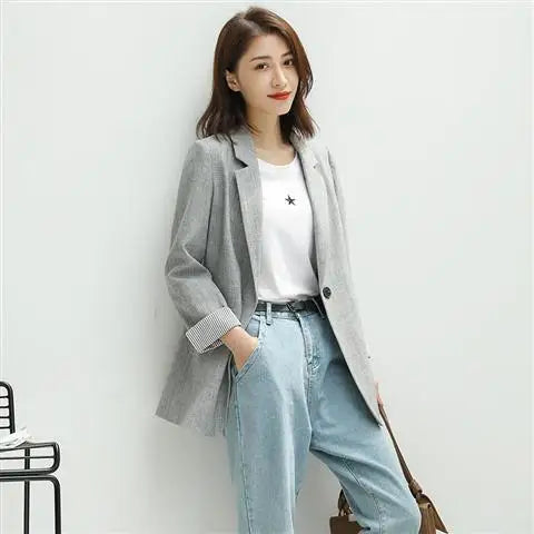 Korean Version of Casual Suit Ladies Jacket Fashion Business Plaid Suit Women Work Office Suit Women Coat Women Jacket 2024 New