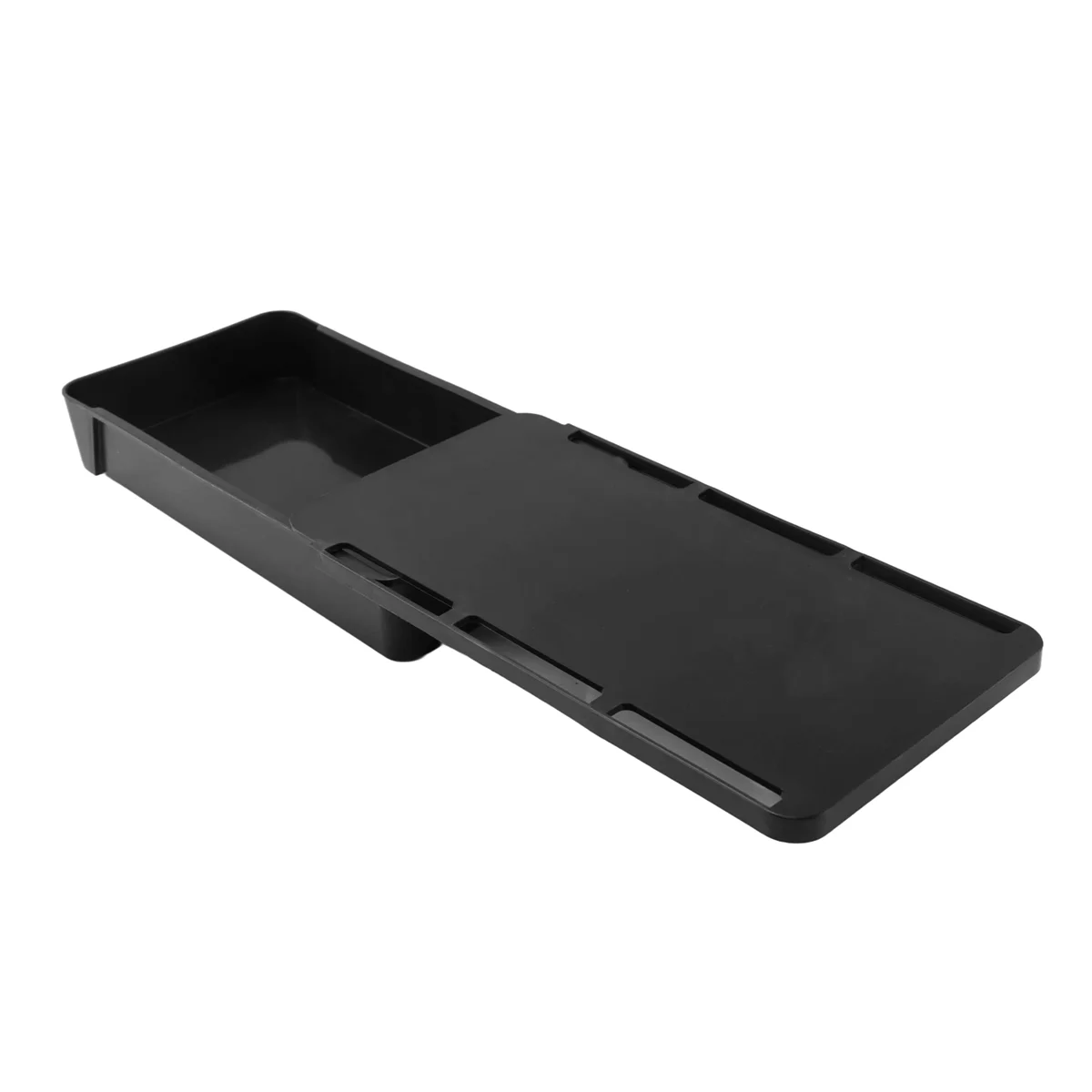 NOCM Under Desk Drawer Organizer Storage Box Self-Adhesive Stationary Container Desk Makeup Holder Black