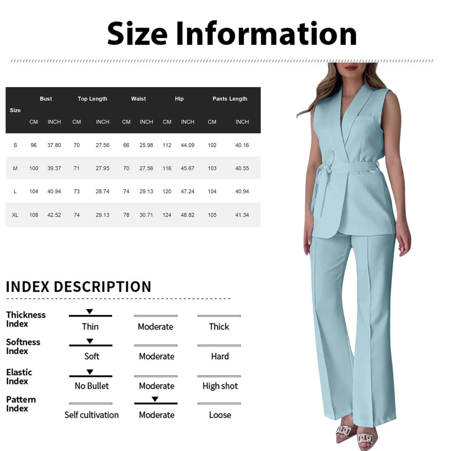 Chic Two-Piece Women's Set Button-Detail Vest with Lapel Neck & Tailored Trousers Versatile Outfit for Work and Sophisticated