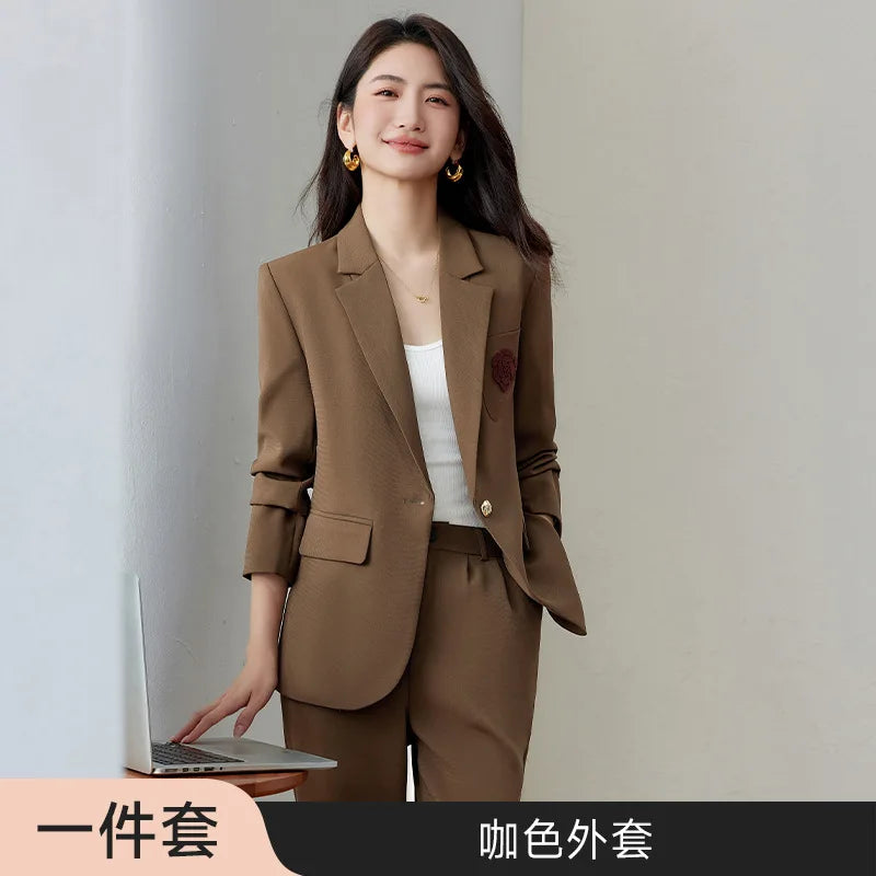 Off-White Blazer for Women with High-End Elegant Socialite Style2025Early Spring New Fashion Casual Business Formal Wear
