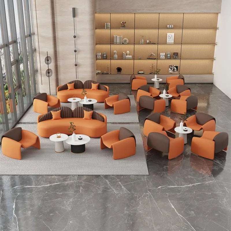 High-end sofa table and chair hotel shopping mall leisure chair lobby guest sofa milk tea shop combination