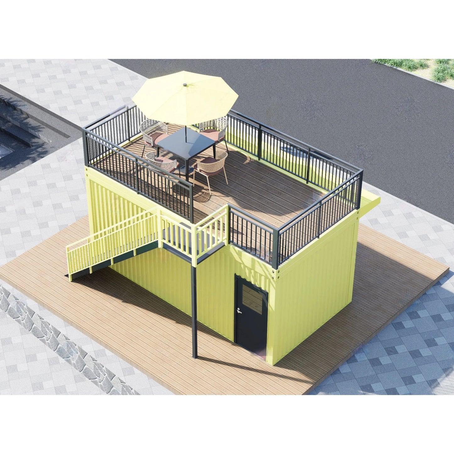 40FT Prefab Container House Expandable Steel Villa for Hotel/Apartment Use with Bedroom Included