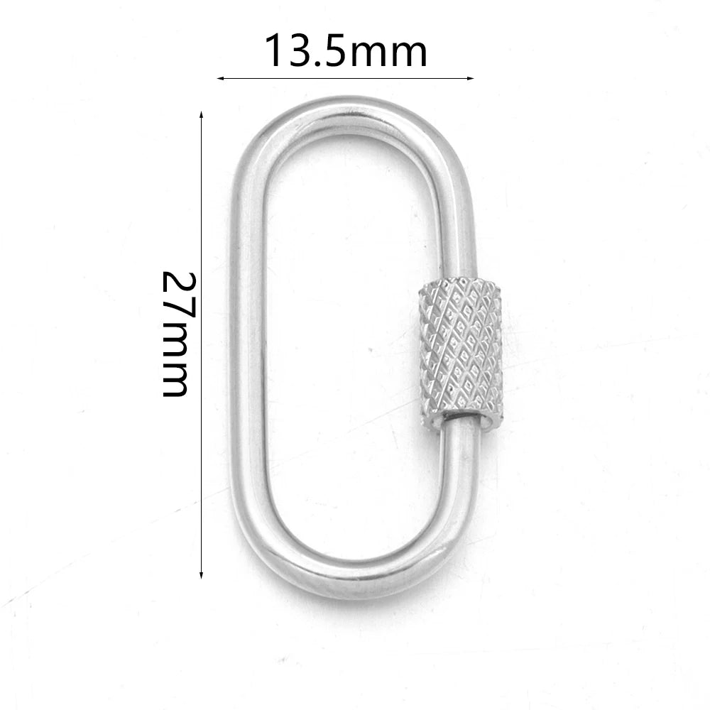 2pcs Stainless Steel Connectors Buckle Geometry For Clasps Hooks Connectors Necklace Bracelet DIY Jewelry Findings Accessories