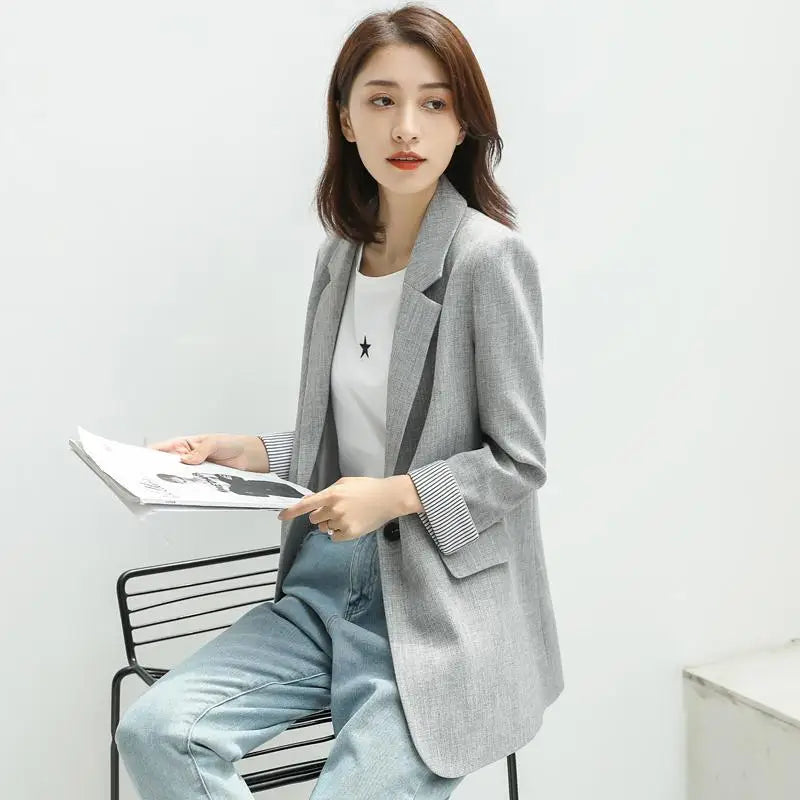 Korean Version of Casual Suit Ladies Jacket Fashion Business Plaid Suit Women Work Office Suit Women Coat Women Jacket 2024 New