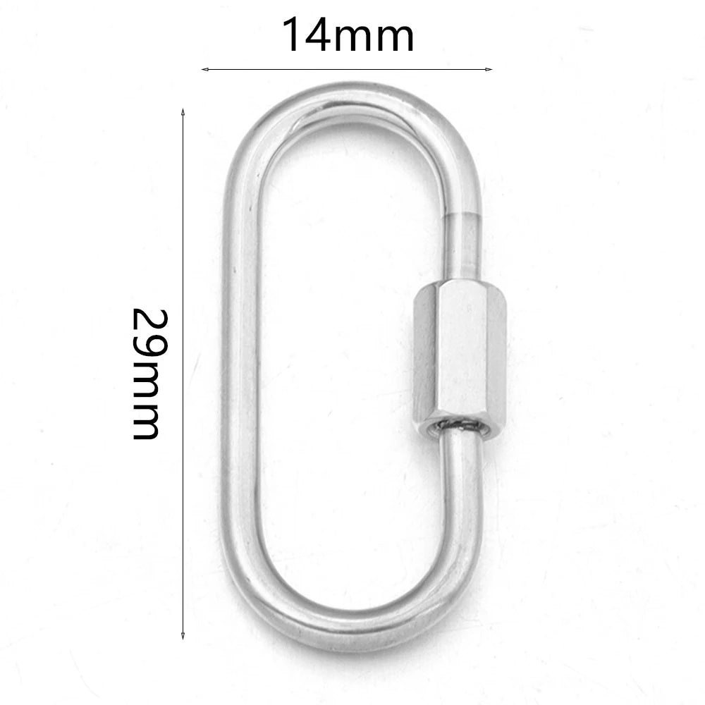 2pcs Stainless Steel Connectors Buckle Geometry For Clasps Hooks Connectors Necklace Bracelet DIY Jewelry Findings Accessories