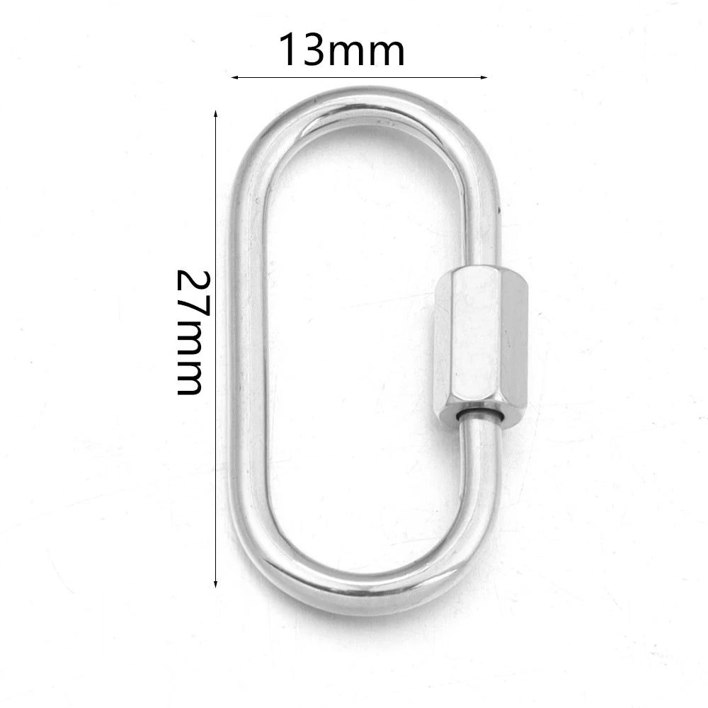 2pcs Stainless Steel Connectors Buckle Geometry For Clasps Hooks Connectors Necklace Bracelet DIY Jewelry Findings Accessories