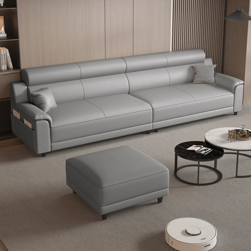 New small apartment cat skin scratching technology leather art simple light luxury straight row of three or four people