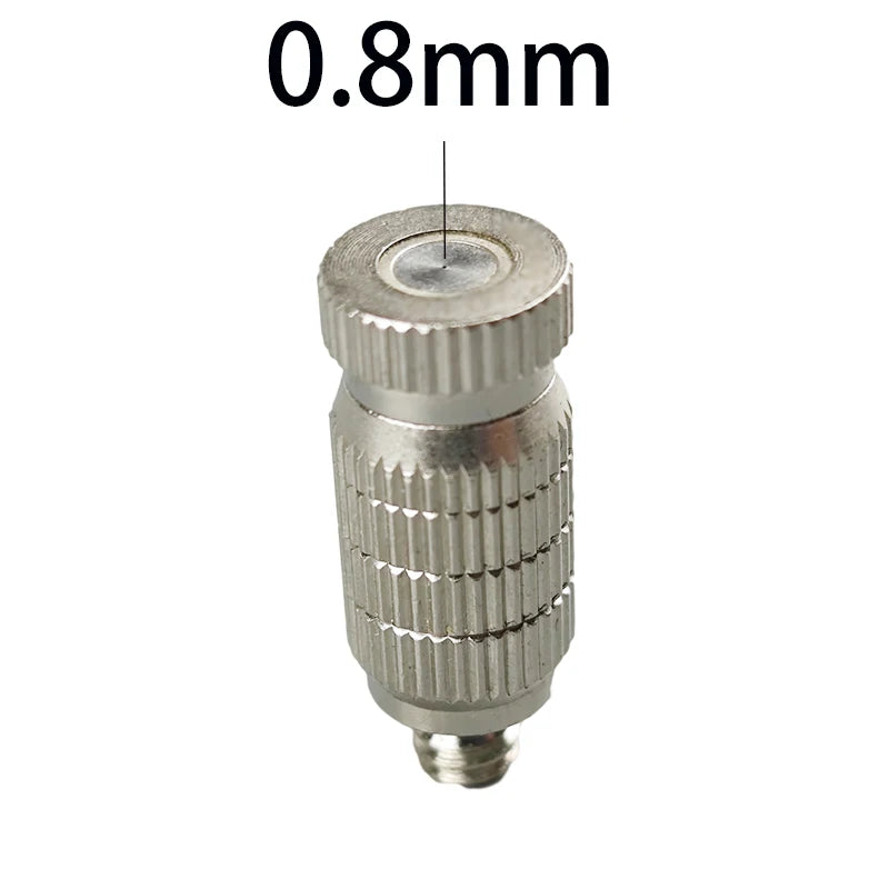 20pcs High Pressure Zinc Plated Misting Nozzle Sprayer Head for Outdoor 0.1MM-0.8MM