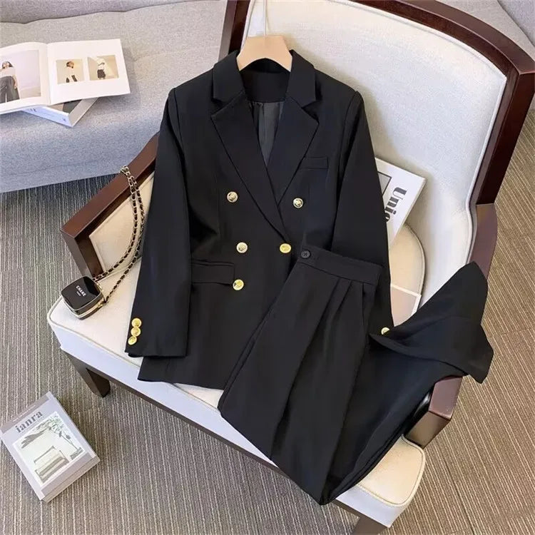 Spring Two Piece Set For Women 2025 Casual Chic And Elegant Tops Coats Outfit Blazers Pants Sets Women's Suit Clothing
