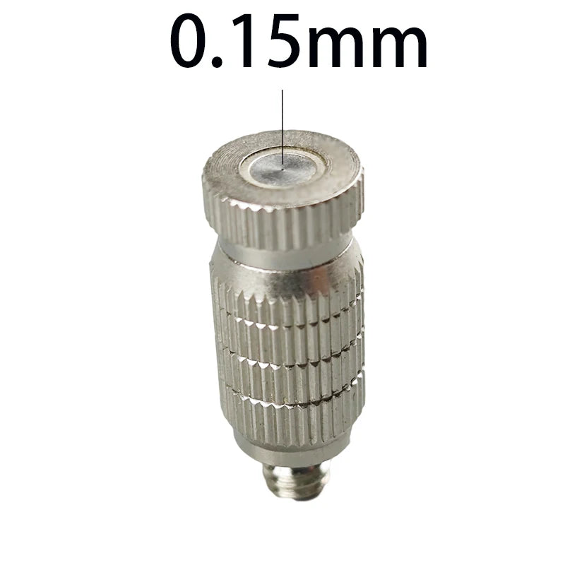 20pcs High Pressure Zinc Plated Misting Nozzle Sprayer Head for Outdoor 0.1MM-0.8MM