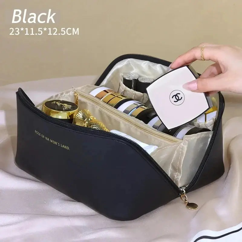 Makeup Organizer Female Toiletry Kit Bag Make Up Case Storage Pouch PU Lady Box, Cosmetic Bag, Organizer Bag For Travel Zip ﻿