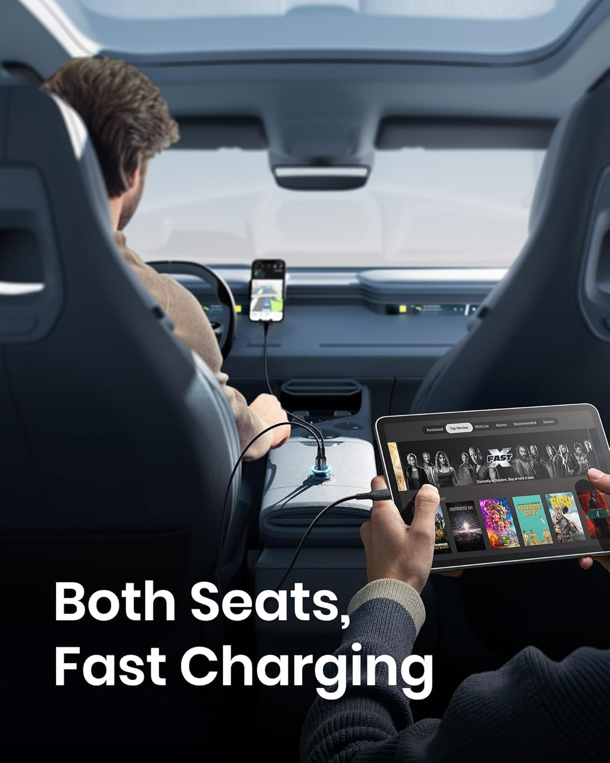 USB C Car Charger, 66W USB-C & USB-A Fast Charging Cigarette Lighter Adapter, Car Power Adapter PD QC3.0 Mini Car Phone Charger, for Iphone 17 16 15 Pro Max Samsung Galaxy S25 S24 S23, Ipad Pro