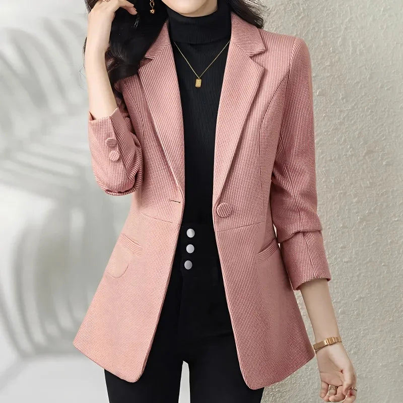 I DO: 01-17 08:10:13 Women's Business Suit Jacket for Spring and Autumn Female Interview Dress Suit Office Work Clothes Fashion