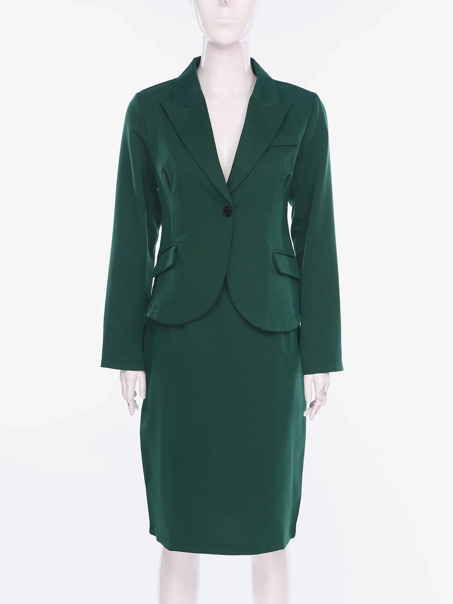 Femme Streetwear Women's Two-pieces Business Blazer Pencil Skirts Suits 2 Piece Suit Skirt Set Commute Office Lady Work Outfits