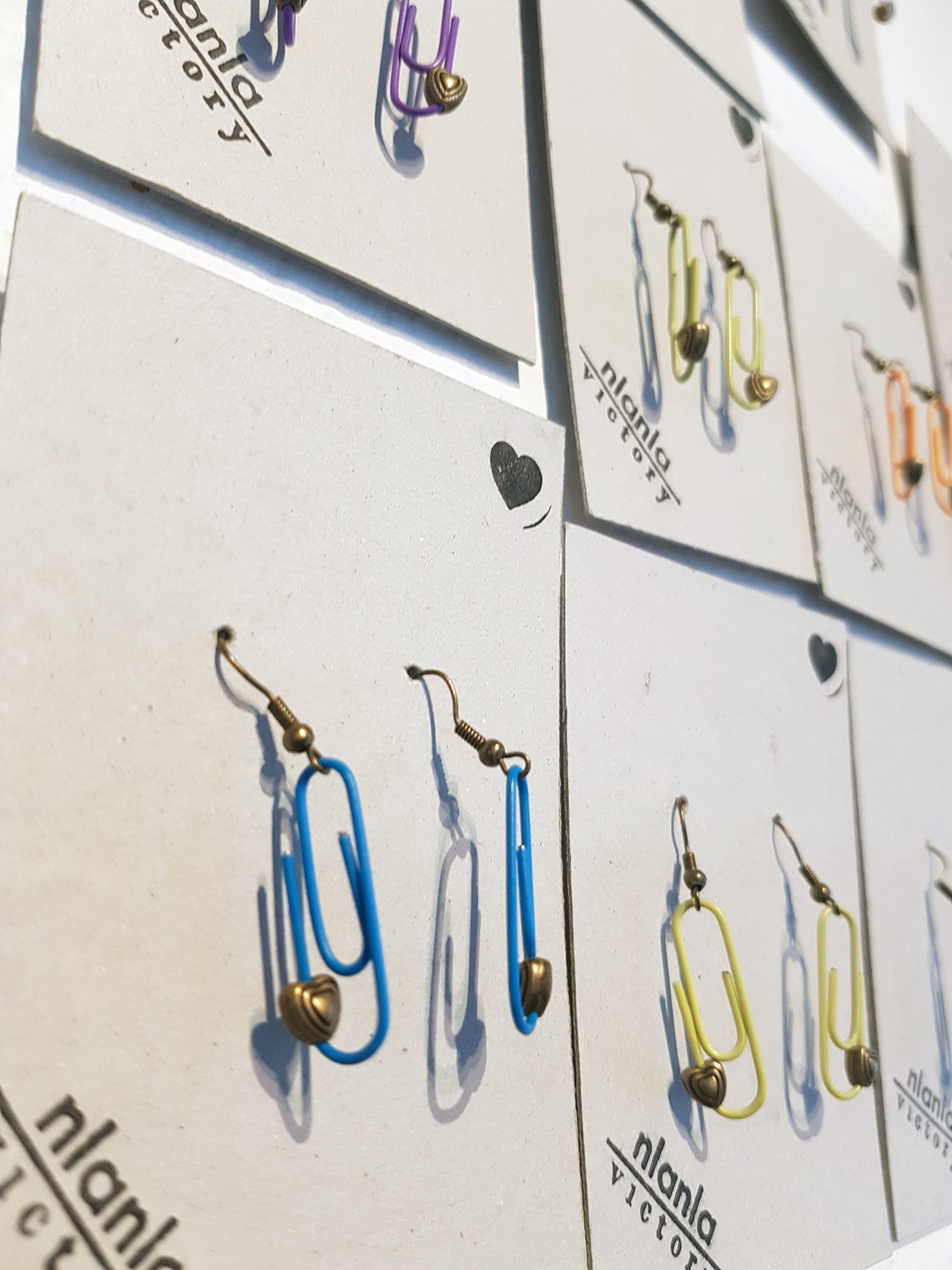Green Personalised Paperclip Earrings | by lovedbynlanla-2