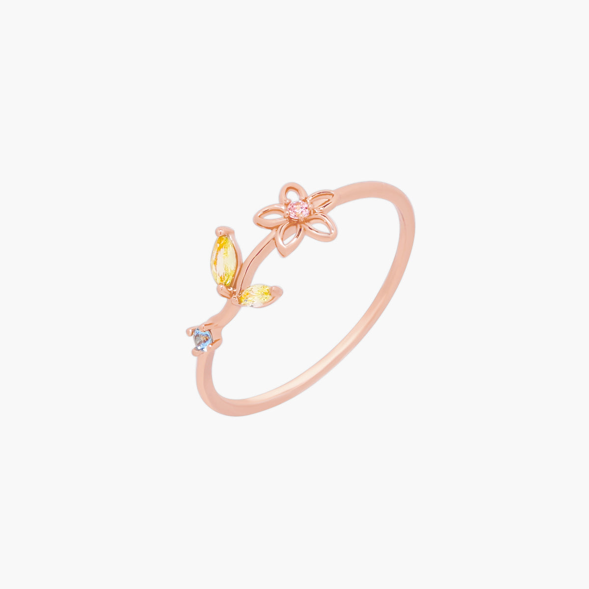 Peridot flower ring-6